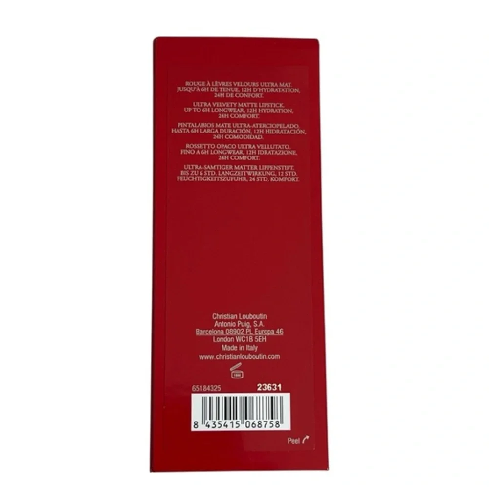 Christian Louboutin NWT‎ Rouge 001M Velvet Matte Lipstick Red Beauty